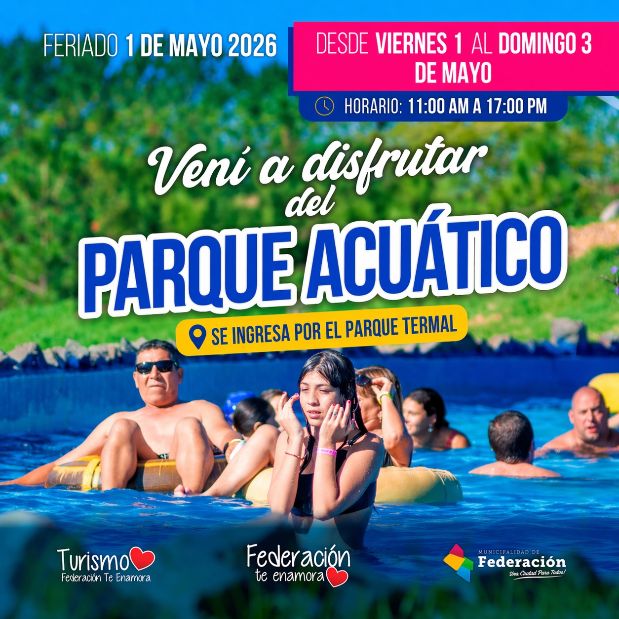 🌊 ¡Este finde largo te esperamos en Federación!🌊